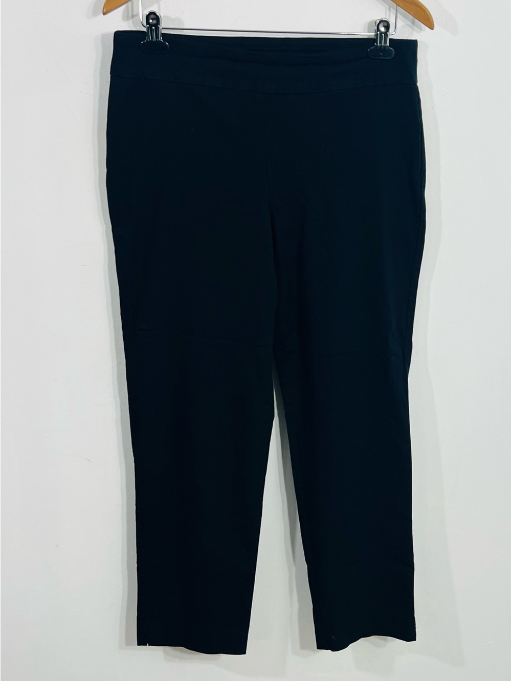 Counterparts Pull On Black Stretchy Straight Leg Pants Size 14 Classic Wear